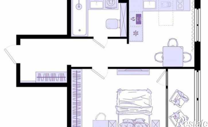 1-комн квартира в новом доме Днепровская улица, 25к8