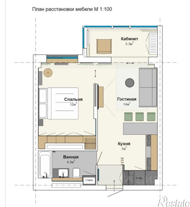 2-комн квартира улица Полковника Фесюна, 20,  д. 20
