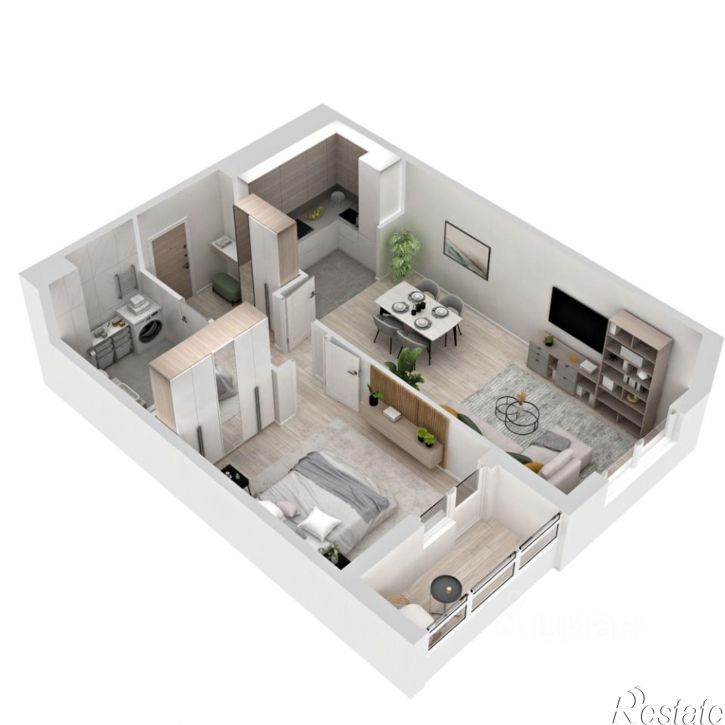 2-комн квартира в новом доме ул Расула Гамзатова, 7 1,  д. 7 1,  к. 1