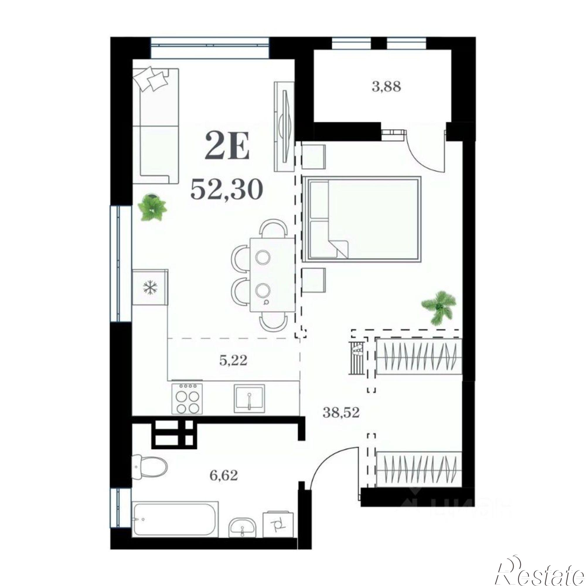 Купить квартиру за 14 181 000 рублей на ул Леонова, 54 2