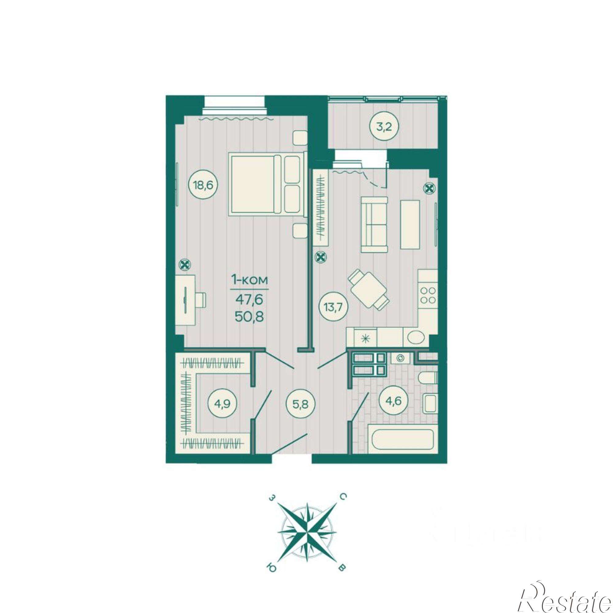 Купить квартиру за 8 128 000 рублей на Русская улица, 5А