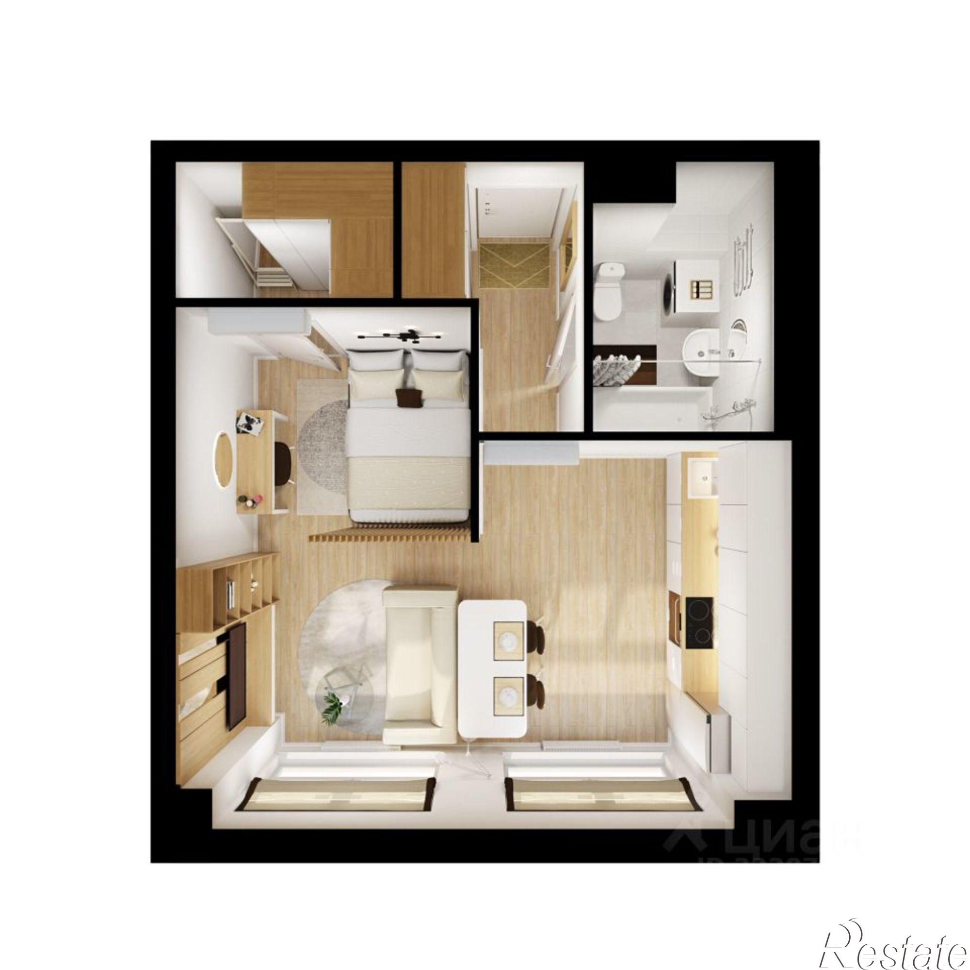 Купить квартиру за 7 519 680 рублей на ул Борисенко, 48 4