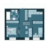 2-комн, 40 кв м, этаж 15/29 улица Борисенко, 2 с1