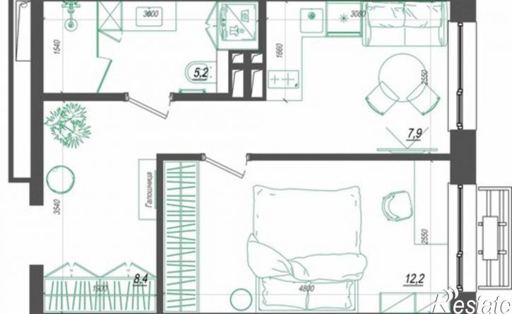 1-комн квартира в новом доме ул Невельского, 4 2,  д. 4 2,  к. 2