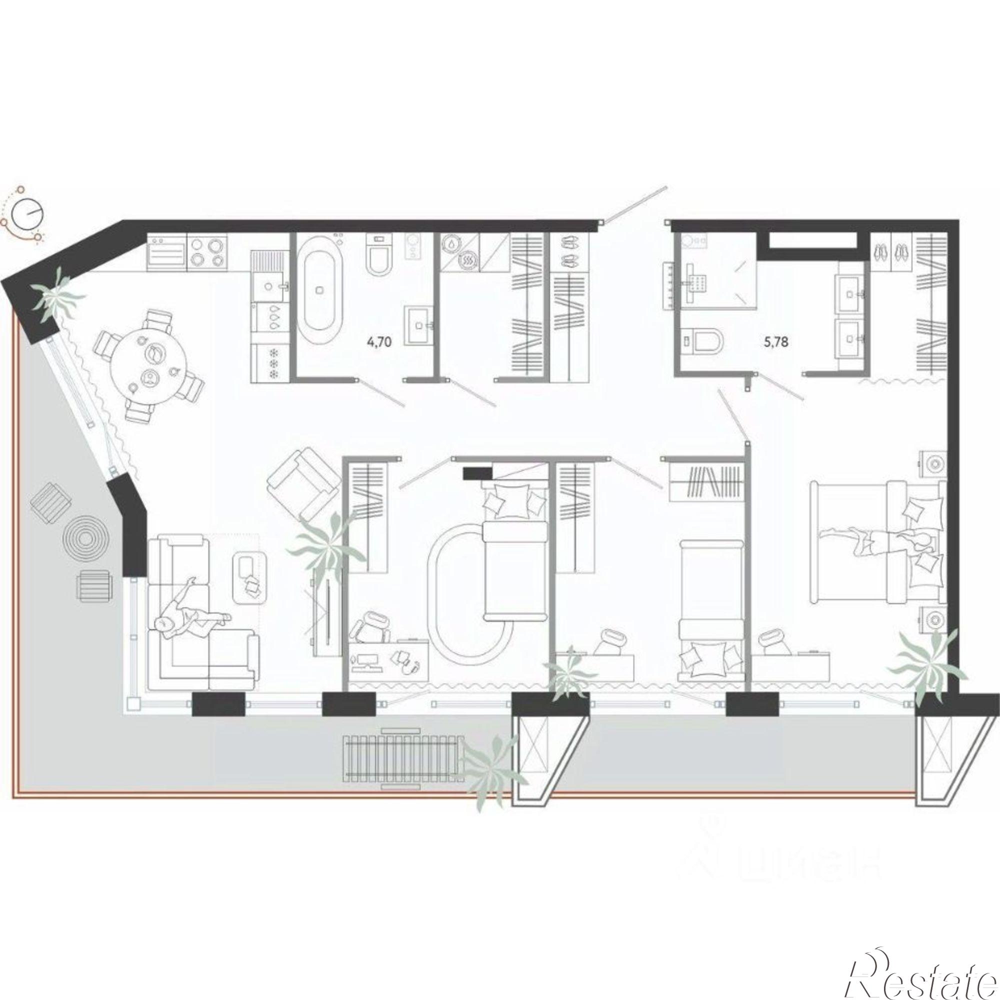 Купить квартиру за 22 104 300 рублей на Бархатная улица, 15/5