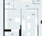 3-комн, 74кв м, этаж 14/27 Авроровская улица, 6 к1