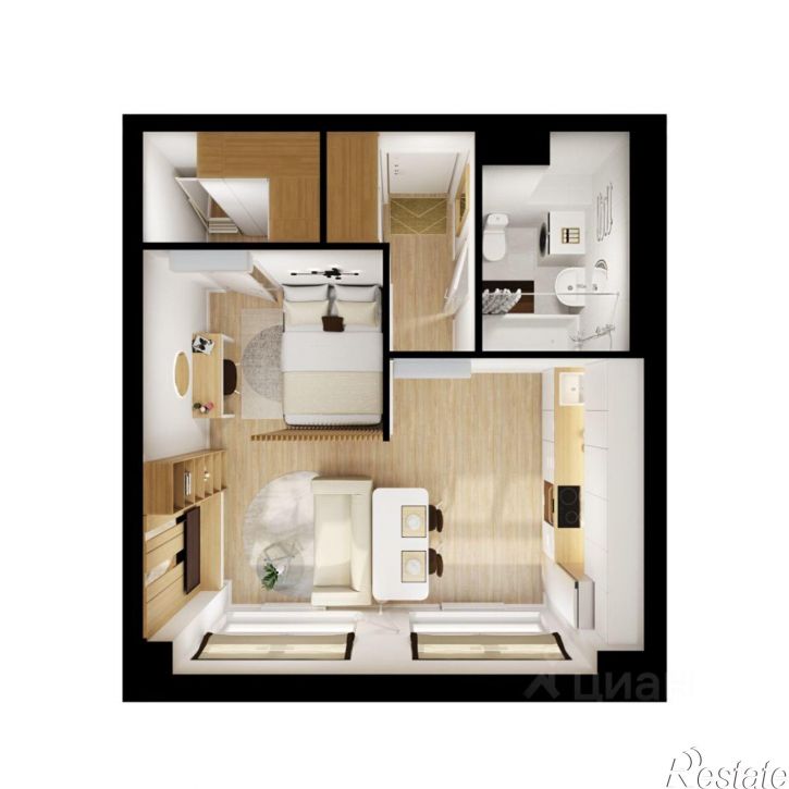 1-комн квартира в новом доме улица Борисенко, 48/4,  д. 48/4