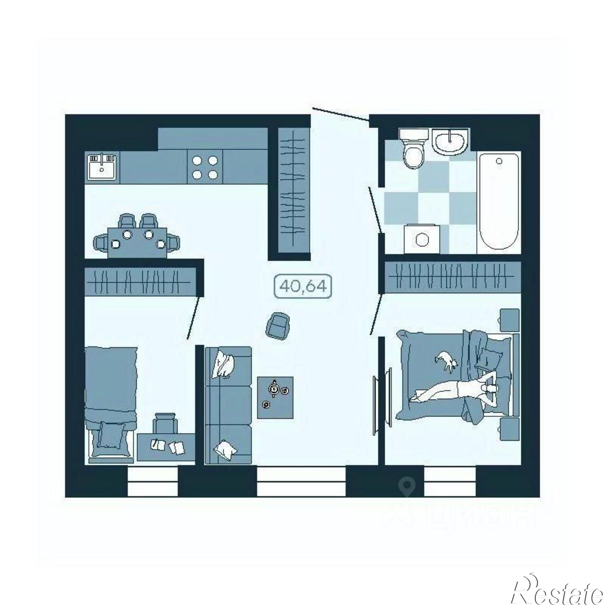 Купить квартиру за 6 339 840 рублей на улица Борисенко, 2 с1