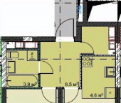 2-комн, 42 кв м, этаж 19/24 улица Тухачевского, 33