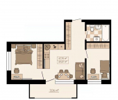 3-комн, 49 кв м, этаж 4/4 улица Грязелечебница