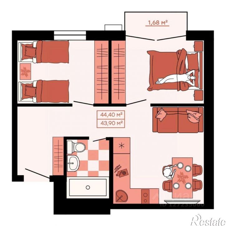 2-комн квартира в новом доме Главная улица, 33/2,  д. 33/2