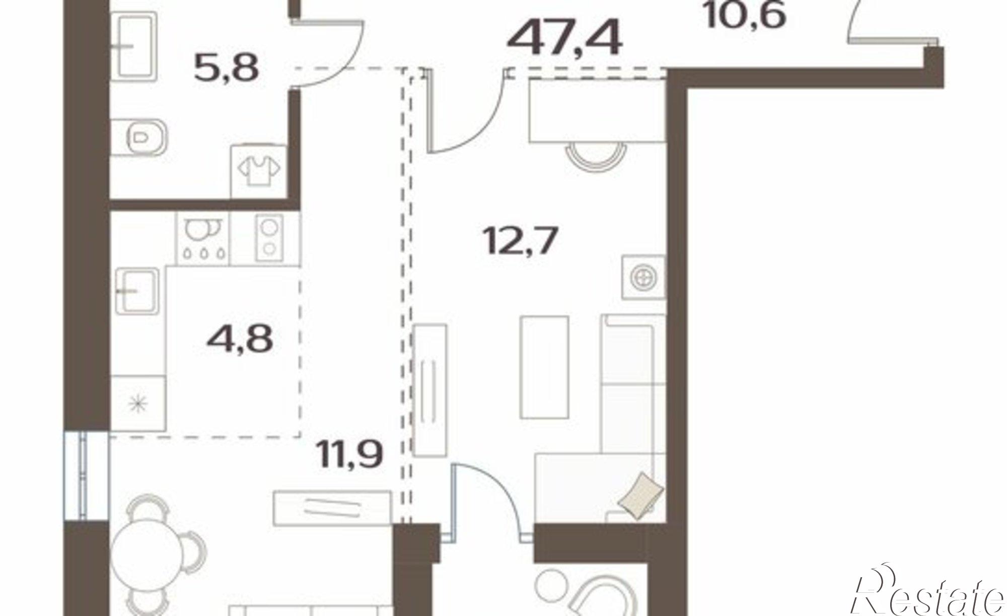 Купить квартиру за 7 376 000 рублей на улица Слуцкого, 5А/3