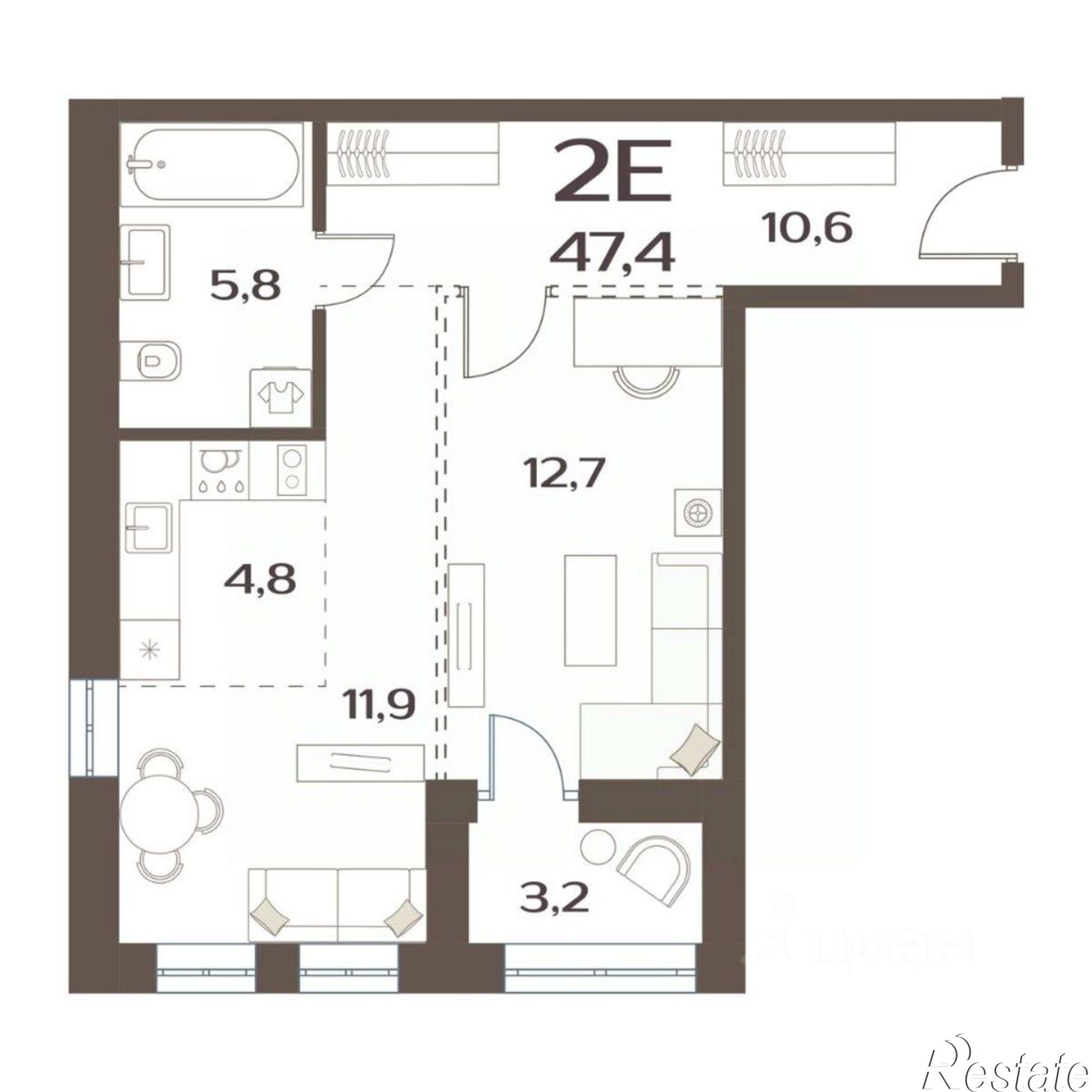 Купить квартиру за 7 376 000 рублей на улица Слуцкого, 5А/3