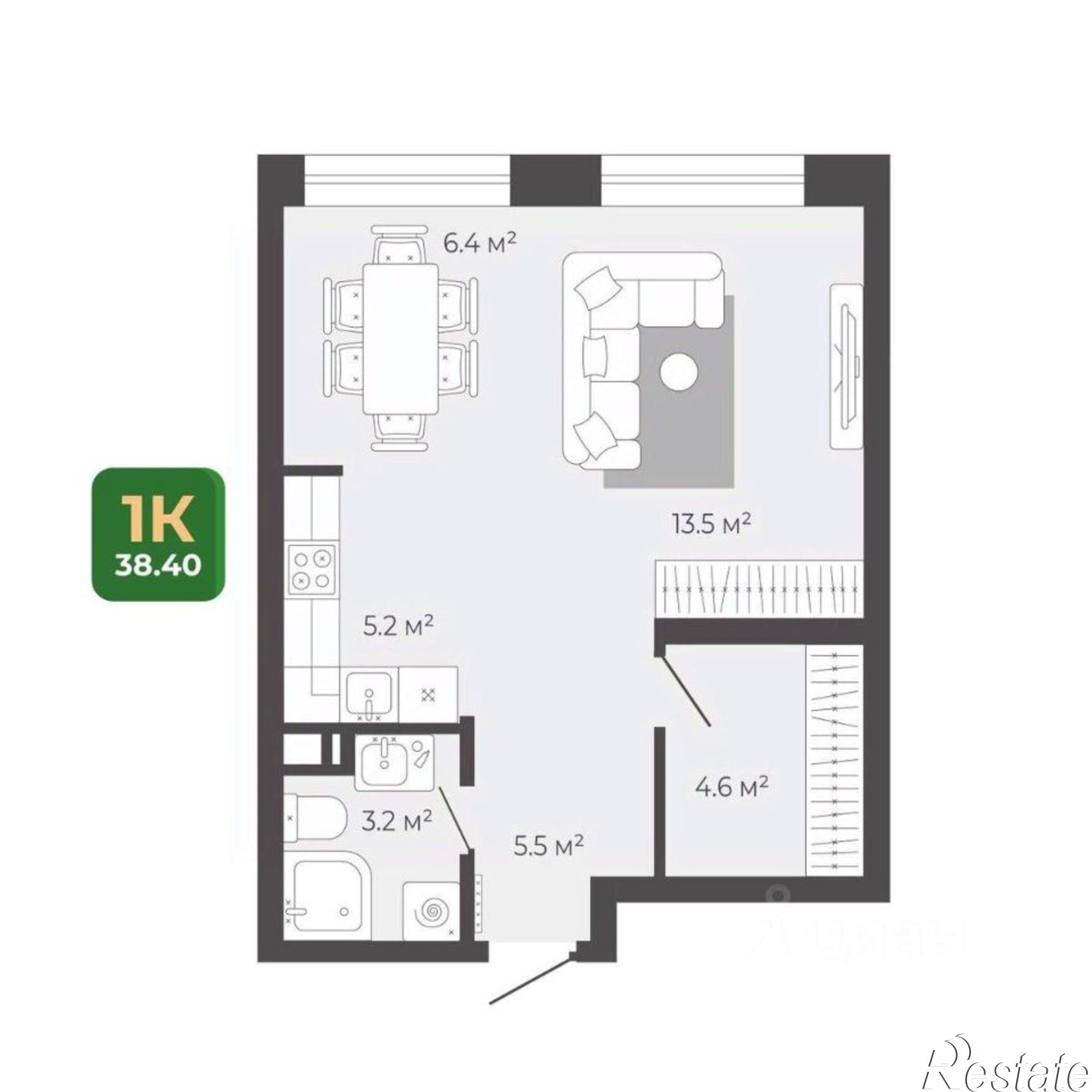 Купить квартиру за 6 950 090 рублей на ул Расула Гамзатова, 7 1