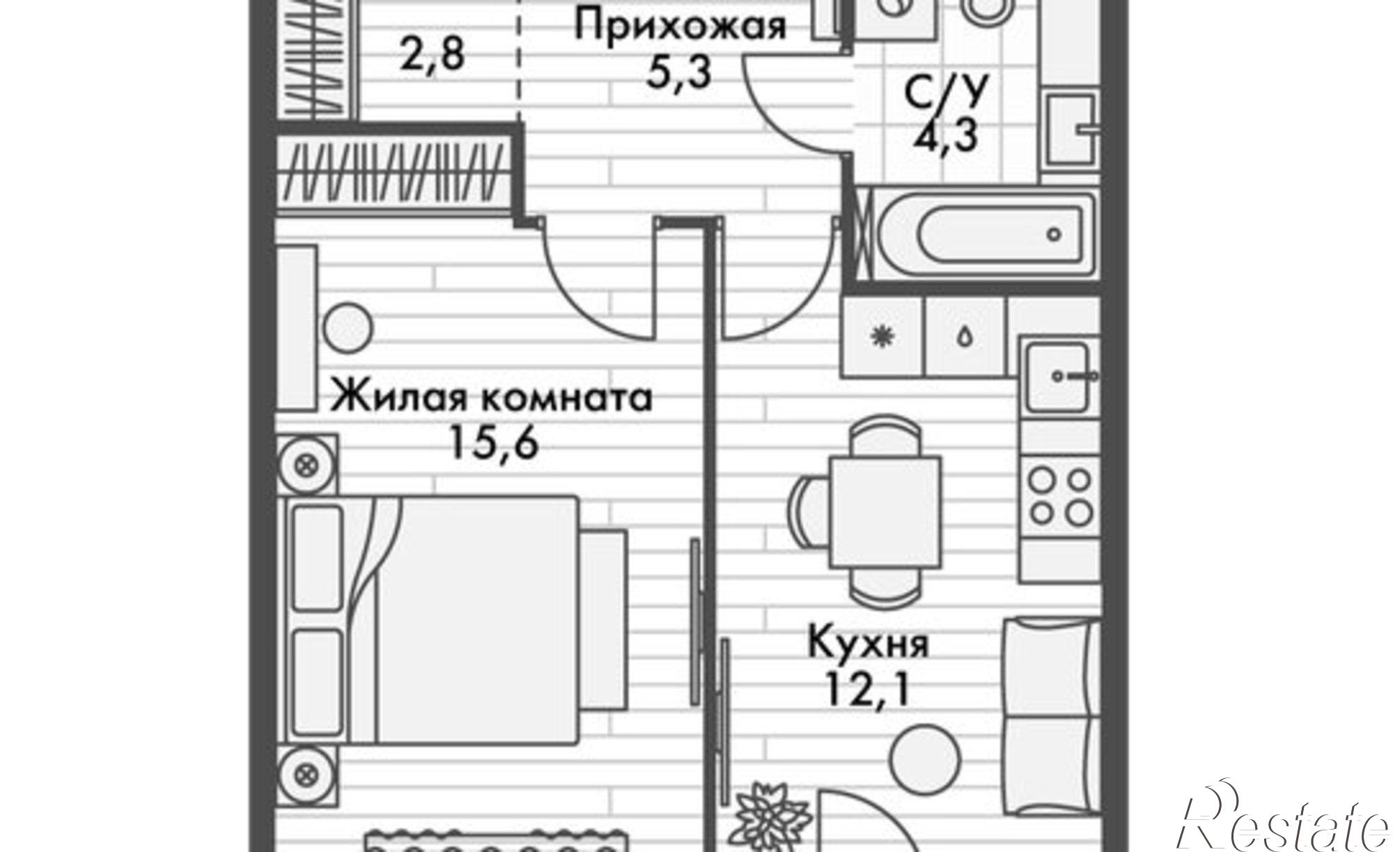 Купить квартиру за 7 564 230 рублей на улица Адмирала Горшкова, 2 с1