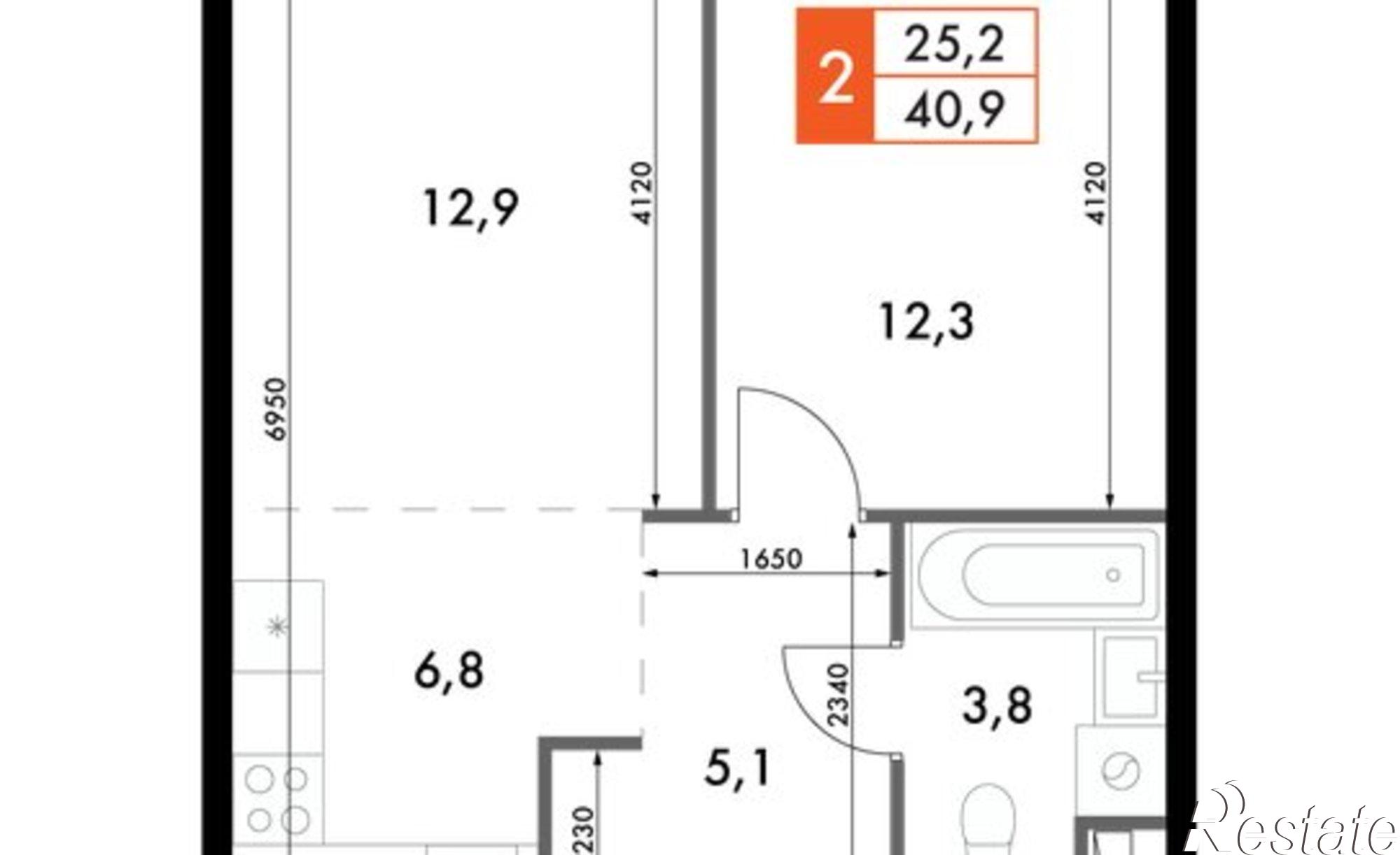 Купить квартиру за 8 623 420 рублей на улица Адмирала Горшкова, 5