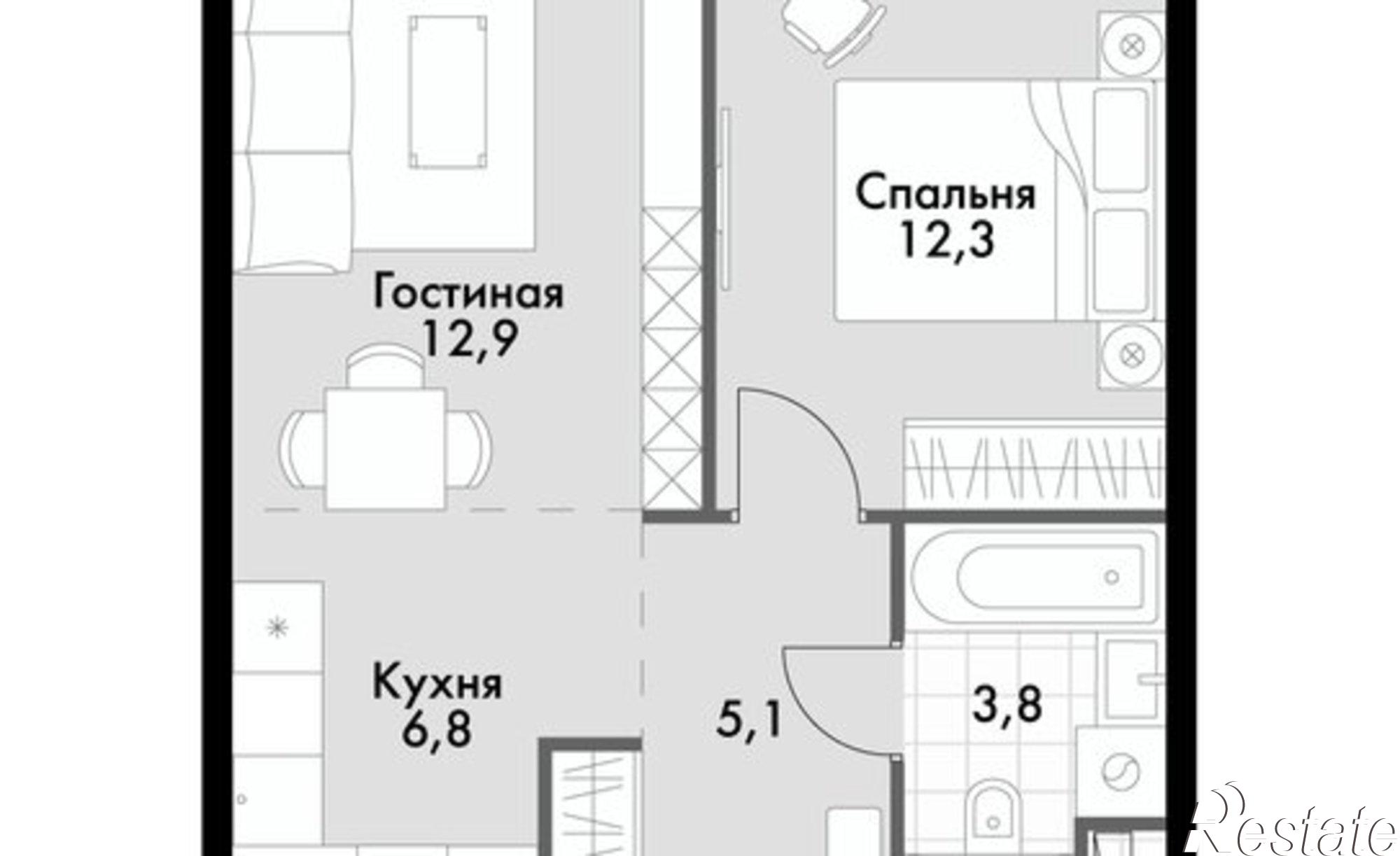 Купить квартиру за 8 623 420 рублей на улица Адмирала Горшкова, 5