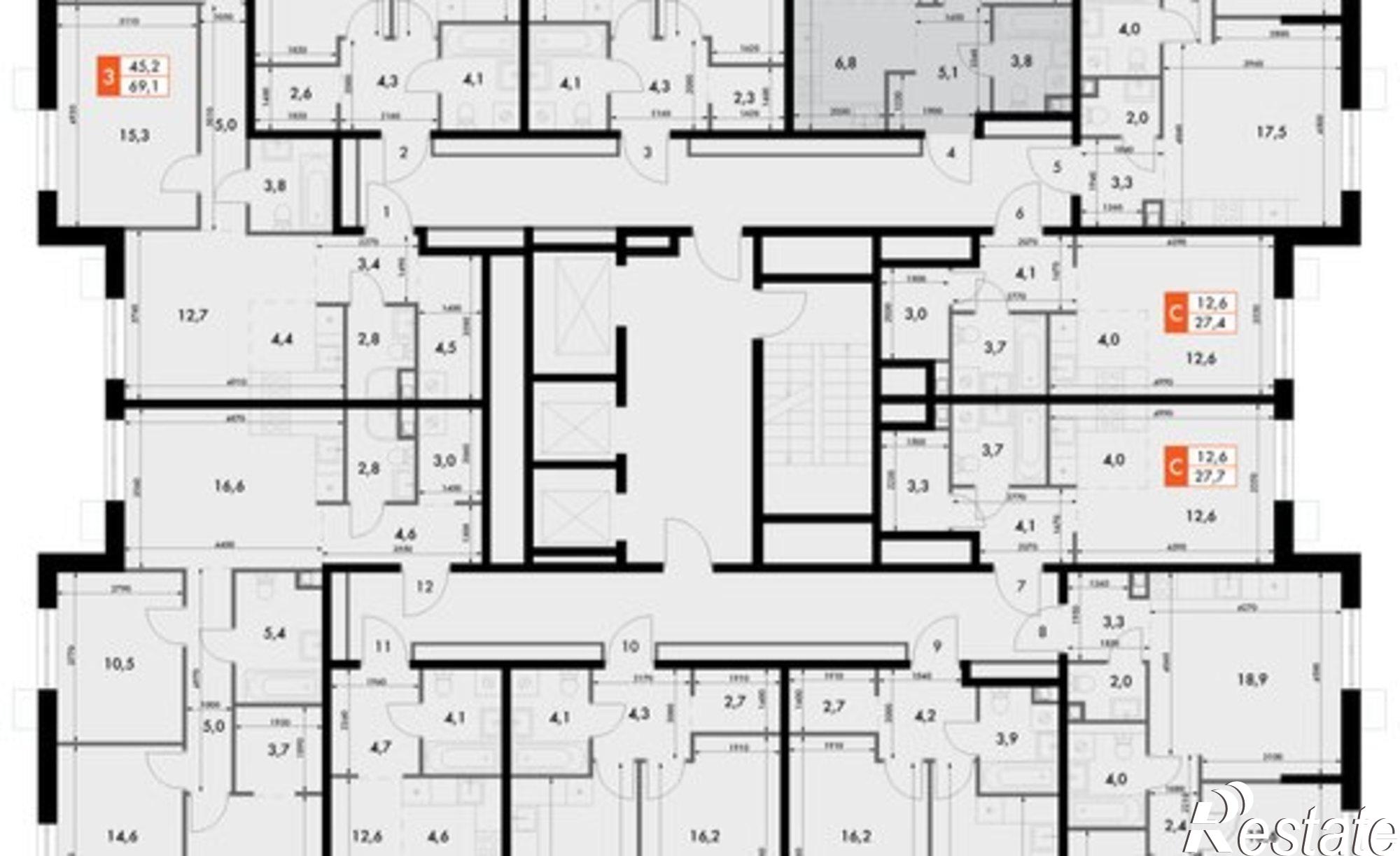 Купить квартиру за 8 623 420 рублей на улица Адмирала Горшкова, 5