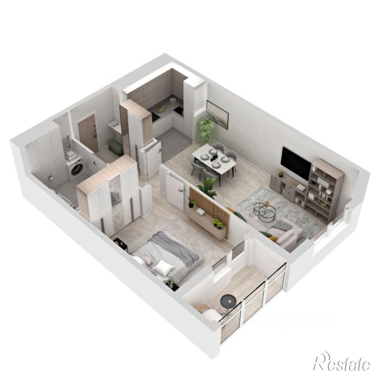 2-комн квартира в новом доме улица Расула Гамзатова, 7 к1,  д. 7 к1