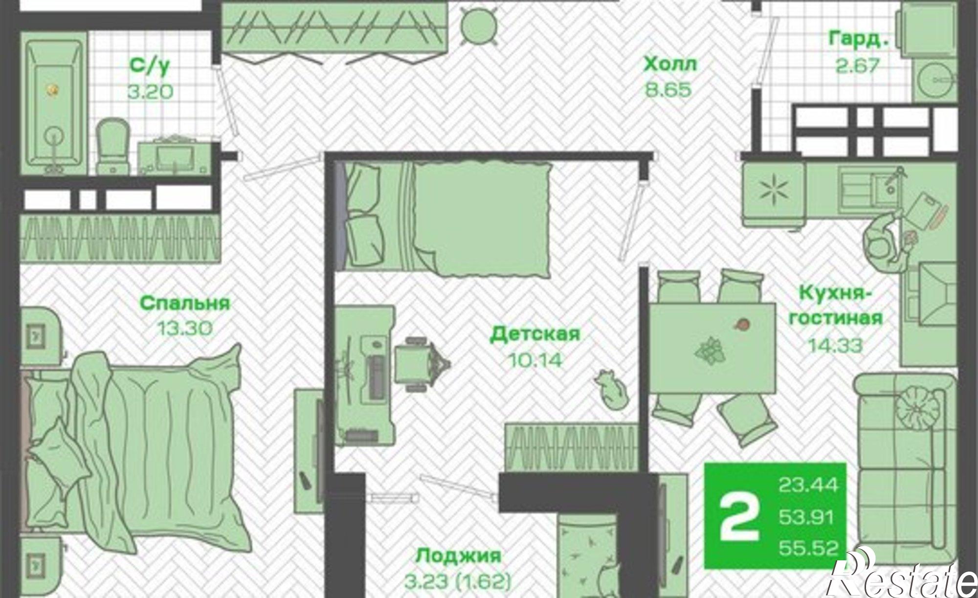 Купить квартиру за 9 950 000 рублей на улица Нейбута, 141 к1