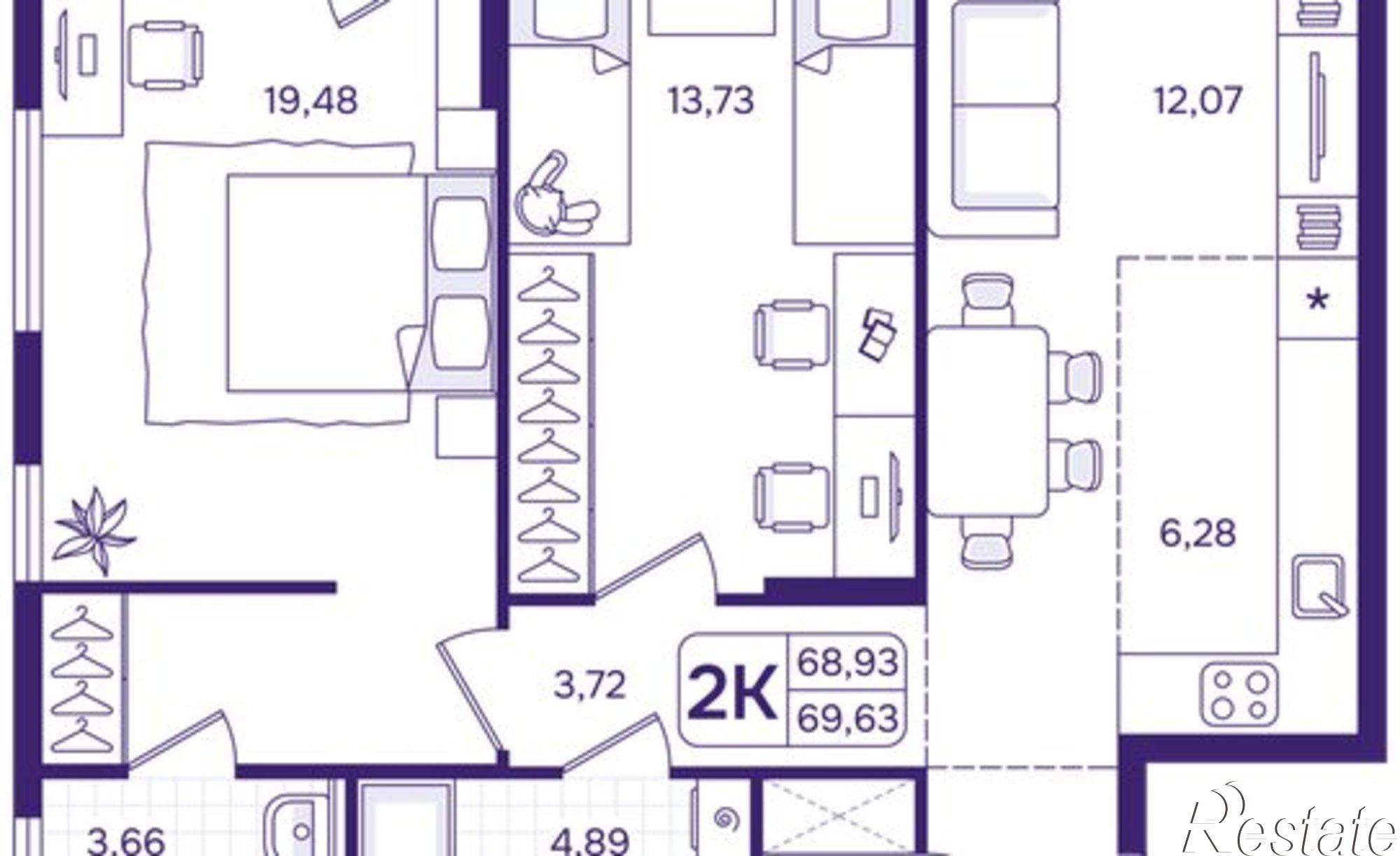 Купить квартиру за 12 610 000 рублей на улица Борисенко, 100Е с3