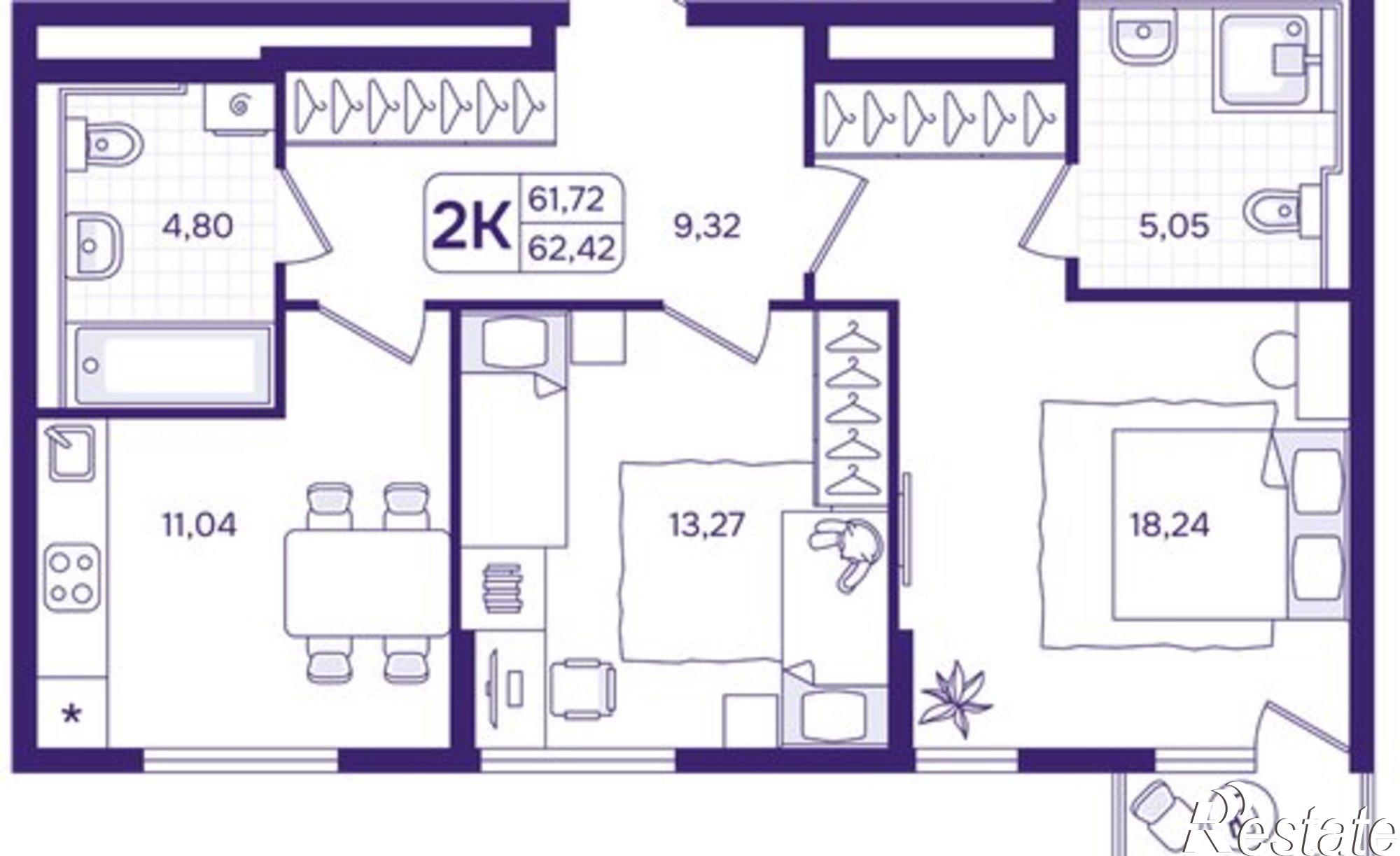 Купить квартиру за 11 110 000 рублей на улица Борисенко, 100Е с3