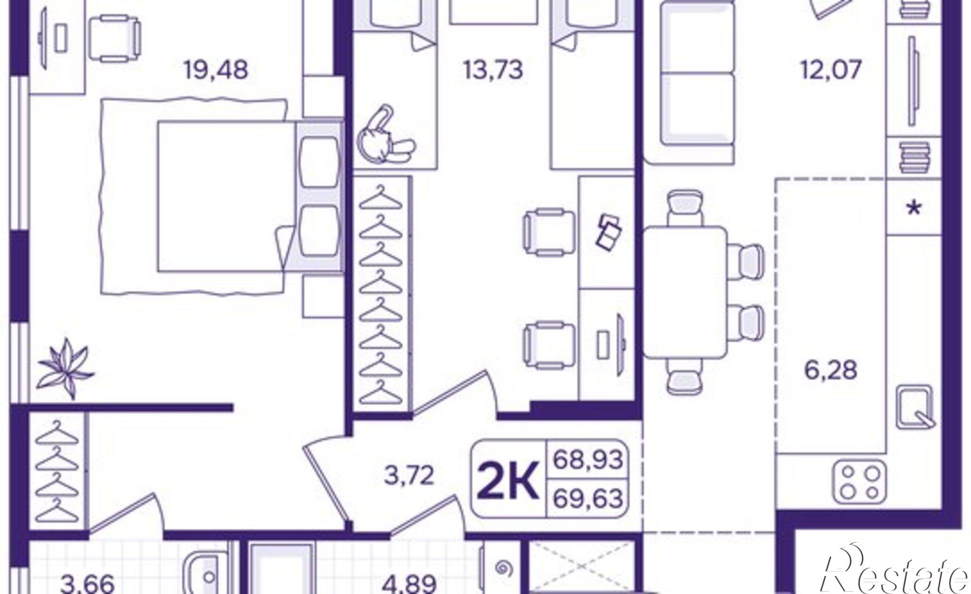 Купить квартиру за 12 610 000 рублей на улица Борисенко, 100Е