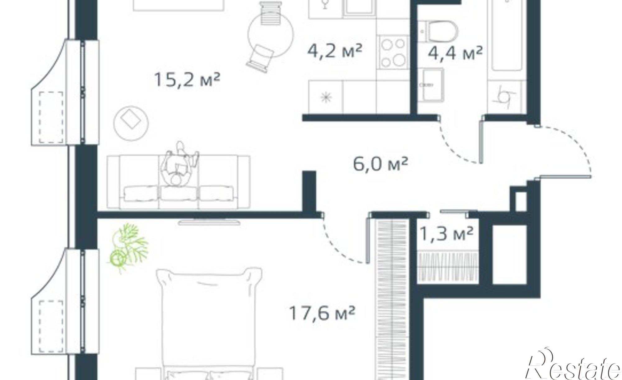 Купить квартиру за 11 785 100 рублей на улица Басаргина, 3 к1