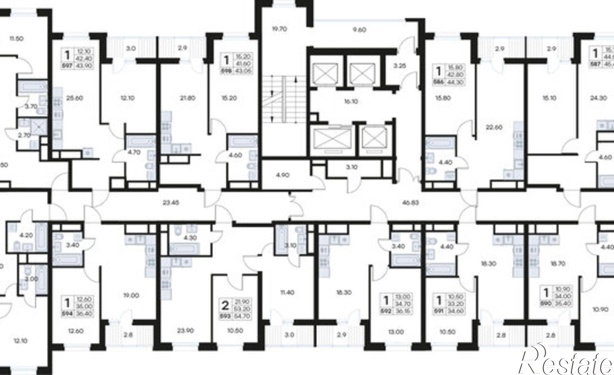 Купить квартиру за 9 058 820 рублей на ул Карбышева, 22 1