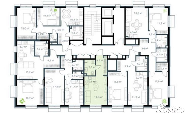 1-комн квартира в новом доме улица Басаргина, 6 к1,  д. 6 к1