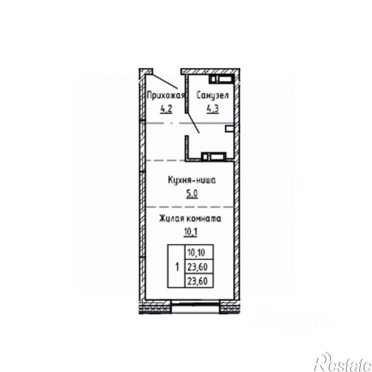 1-комн квартира в новом доме Днепровская улица, 25 к5,  д. 25 к5