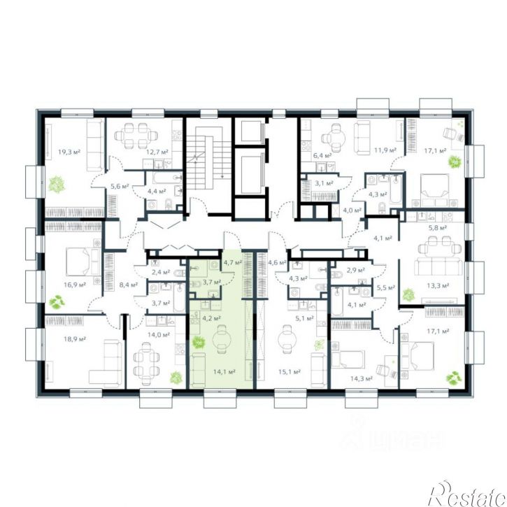 1-комн квартира в новом доме