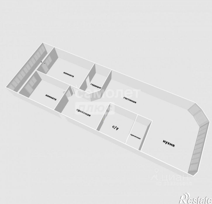 3-комн квартира Луговая улица, 76,  д. 76