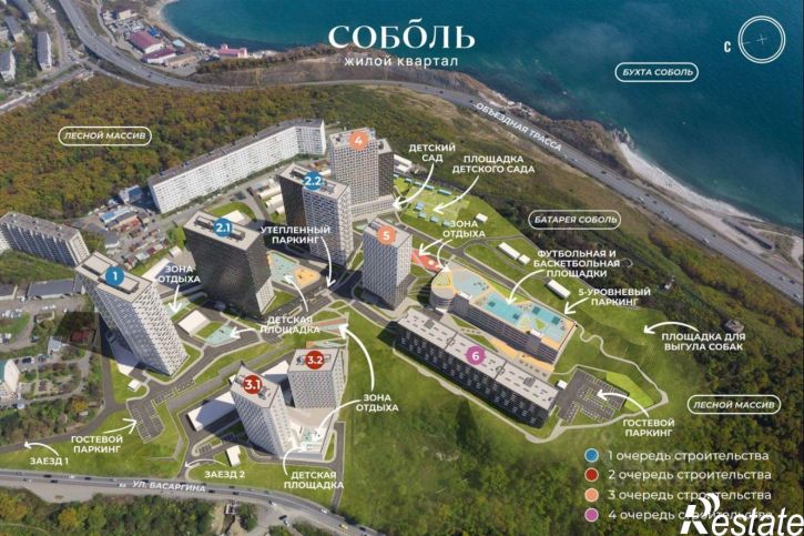 2-комн квартира в новом доме улица Борисенко, 100К с1,  д. 100К с1