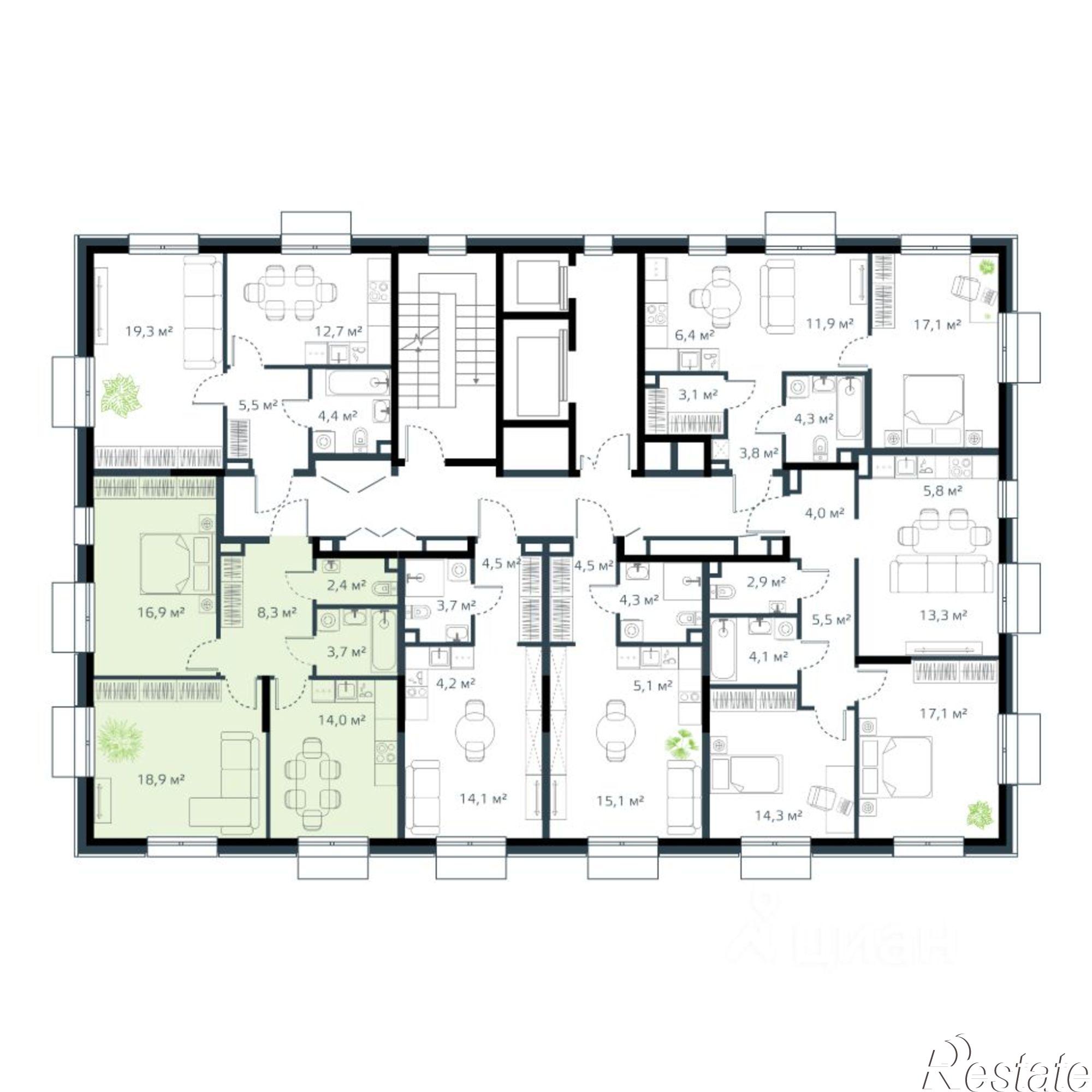 Купить квартиру за 11 934 600 рублей