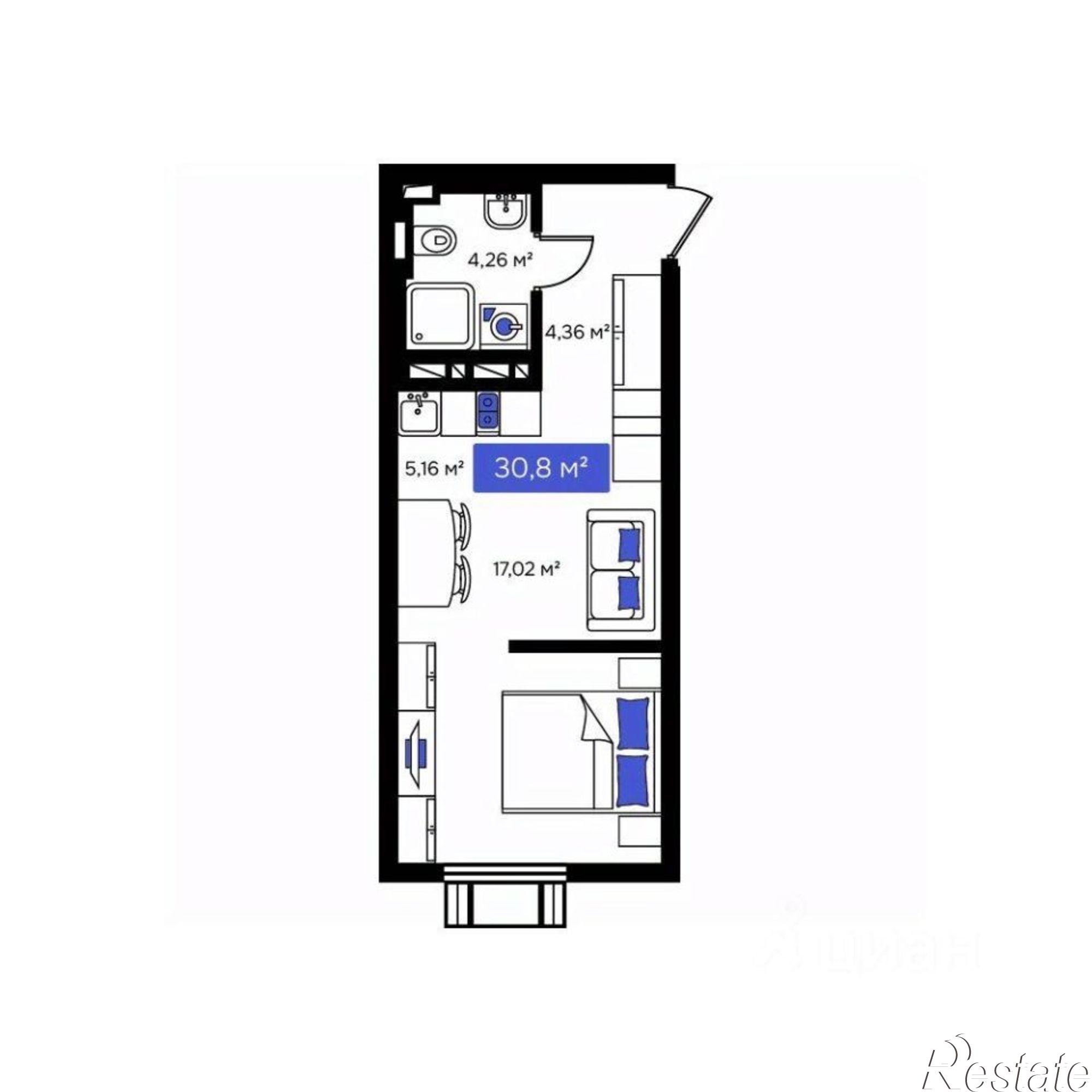 Купить квартиру за 6 168 100 рублей на улица Нейбута