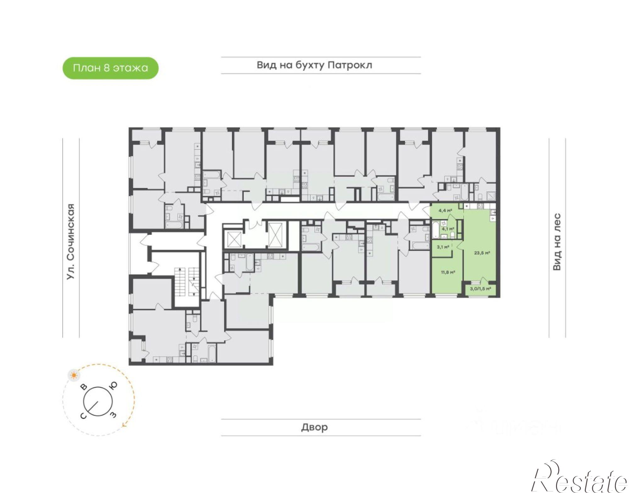 Купить квартиру за 9 281 200 рублей на Сочинская улица, 10 к3