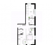 2-комн, 80 кв м, этаж 7/15 улица Леонова, 54 к2