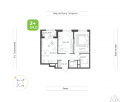 2-комн, 54 кв м, этаж 5/12 Сочинская улица, 10 к3