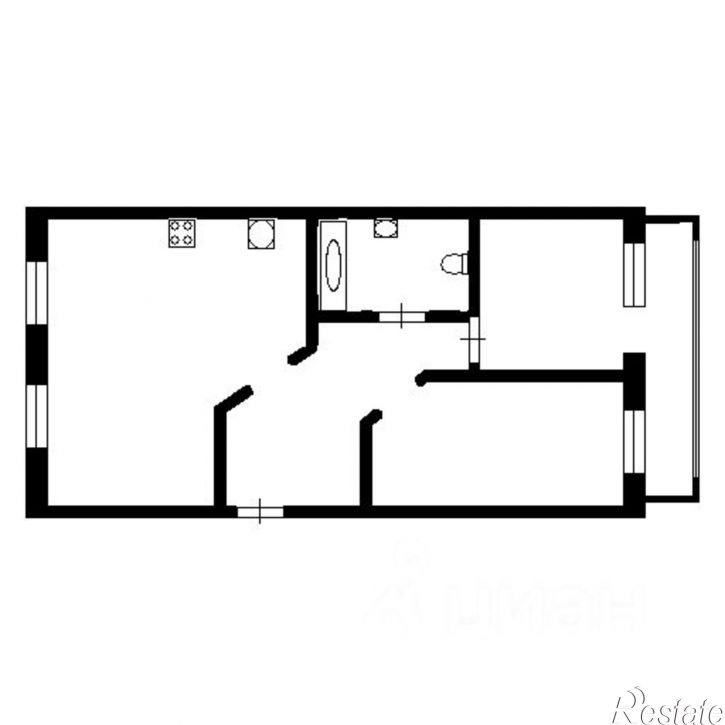 2-комн квартира Каштановая улица, 13,  д. 13