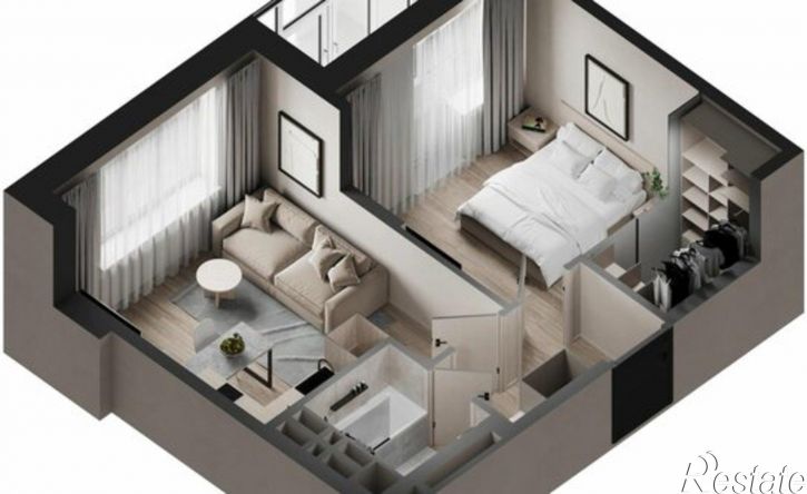 1-комн квартира в новом доме улица Нейбута, 141 к1,  д. 141 к1