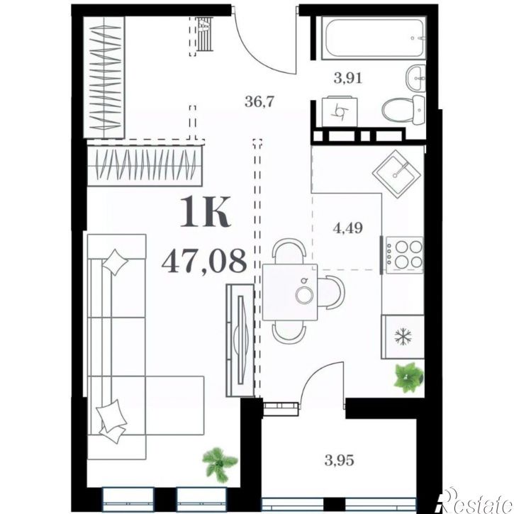 1-комн квартира в новом доме улица Леонова, 54 к2,  д. 54 к2