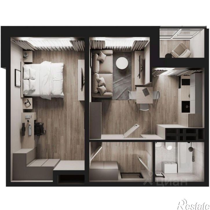 2-комн квартира в новом доме улица Нейбута, 141 к4,  д. 141 к4