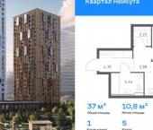 2-комн, 67 кв м, этаж 4/30 Ленинский район, жилой комплекс Квартал Нейбута, 141к1