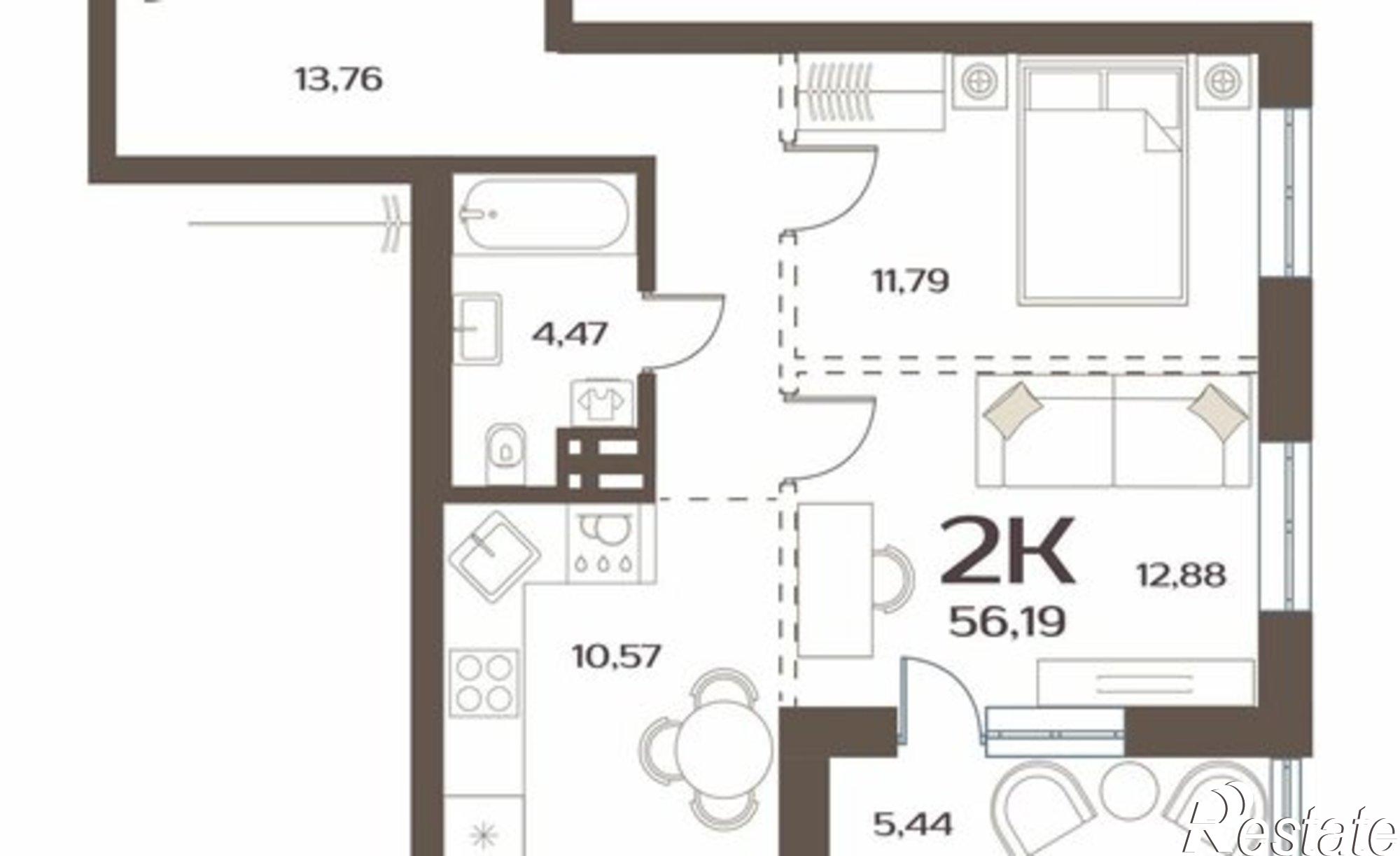 Купить квартиру за 8 504 000 рублей на улица Слуцкого, 5А с4