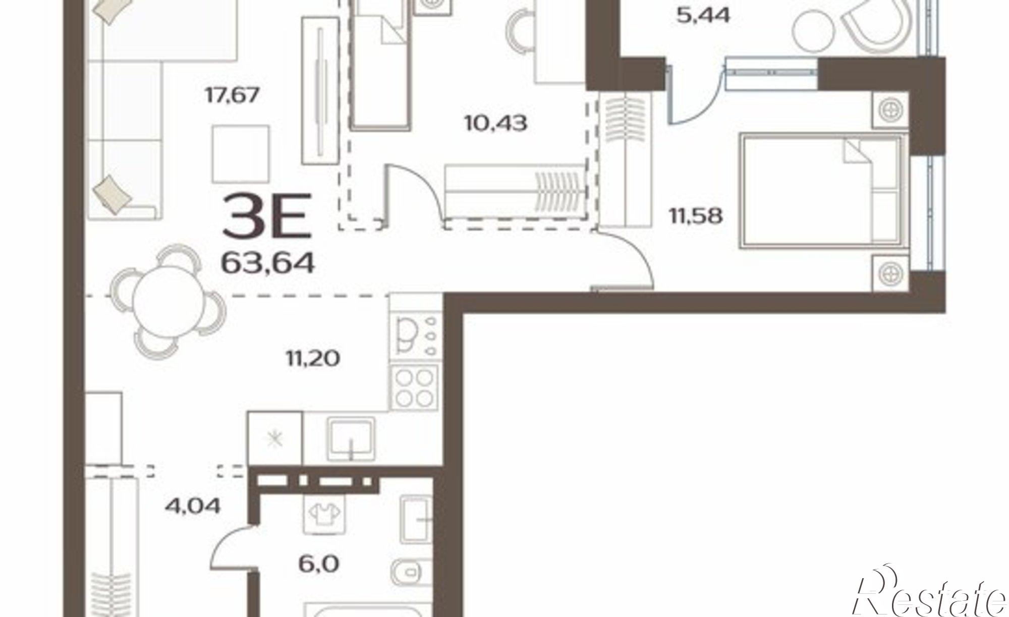 Купить квартиру за 10 180 000 рублей на улица Слуцкого, 5А с4