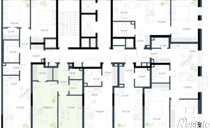 1-комн квартира в новом доме улица Басаргина, 4 к1,  д. 4 к1