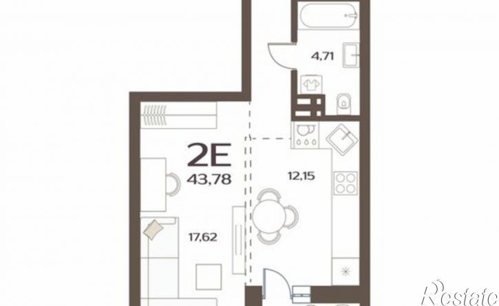 1-комн квартира в новом доме ул Слуцкого, 5А,  д. 5А