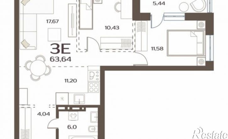 2-комн квартира в новом доме улица Слуцкого, 5А с4,  д. 5А с4
