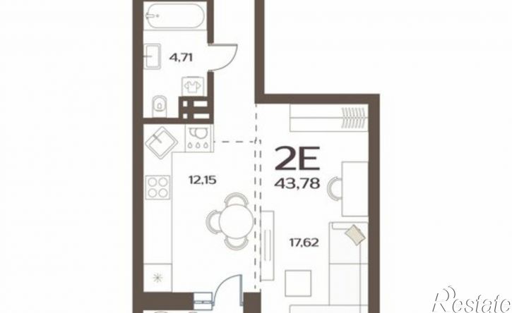 1-комн квартира в новом доме ул Слуцкого, 5А,  д. 5А